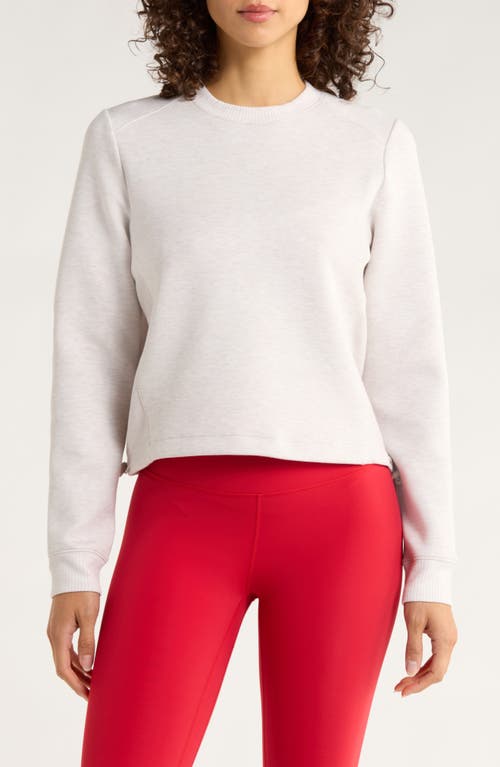 MPG Dreamweave Recycled Polyester Blend Crop Sweatshirt in Heather Moonbeam  product