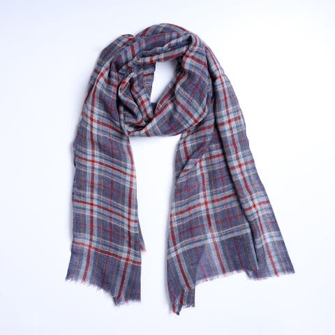 Blue Plaid Scarf