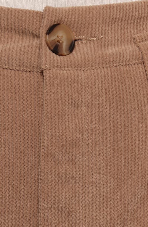 Petal And Pup Petal & Pup Jones Crop High Waist Corduroy Pants In Brown