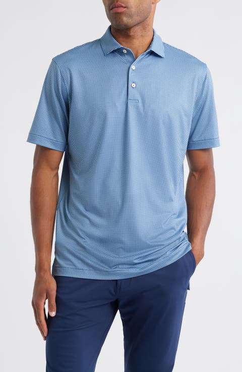 Gingham Performance Jersey Polo