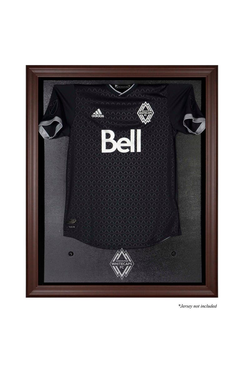 FANATICS AUTHENTIC Vancouver Whitecaps FC Framed Brown Team Logo Jersey Display Case, Main, color, 