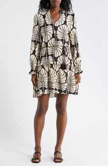 Ellen Tracy V-Neck Long Sleeve Dress