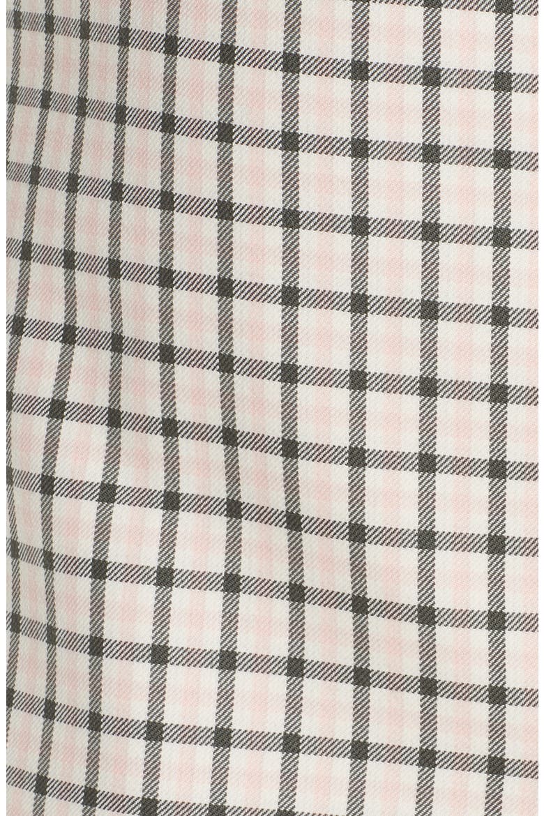 Check Wool Pencil Skirt, Alternate, color, PINK GREEN