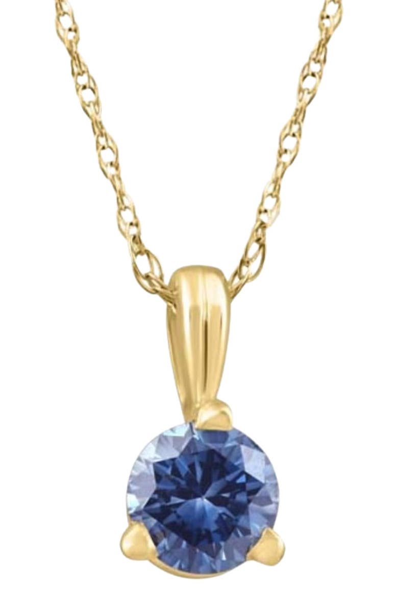 Bliss Diamond 1/5Ct Blue Diamond Pendant Lab Grown Necklace in 14k Gold, Main, color, 