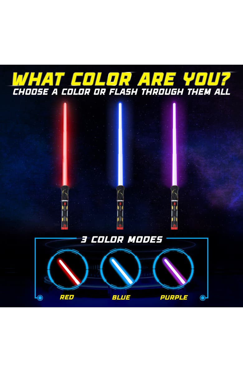 USA Toyz Galaxy Starfire Light Up Swords, Alternate, color, Multi Color