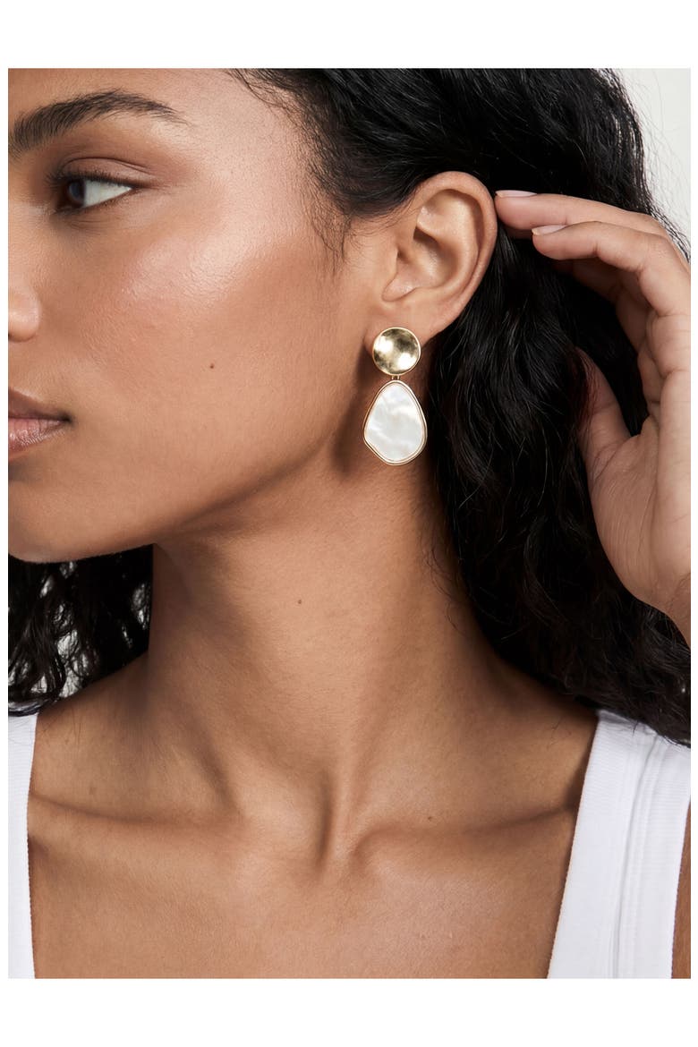 Pearl Secret Mother-of-Pearl Drop Earrings, Alternate, color, WHITE/ GOLD