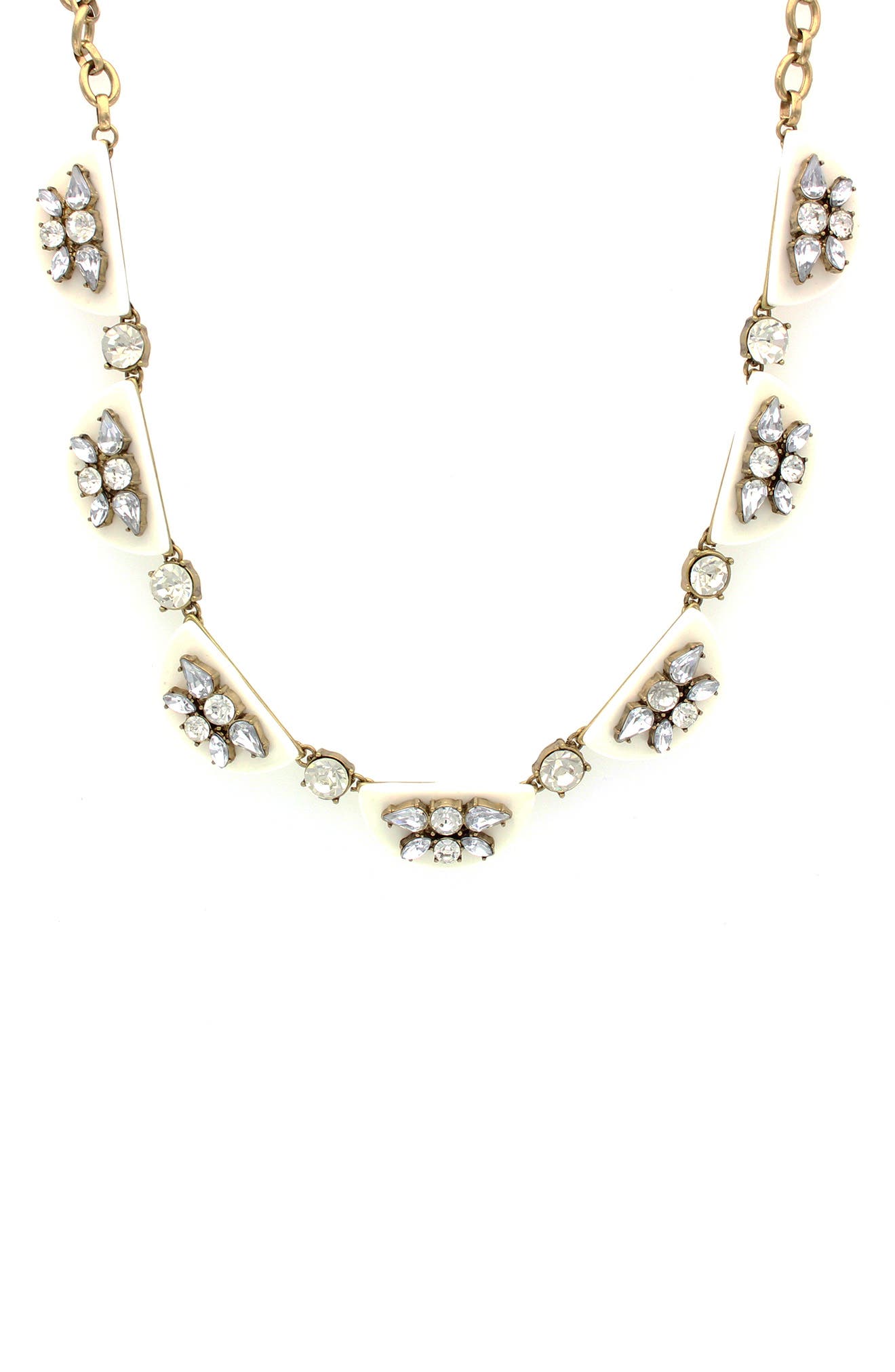 OLIVIA WELLES Embellished Crescent Necklace