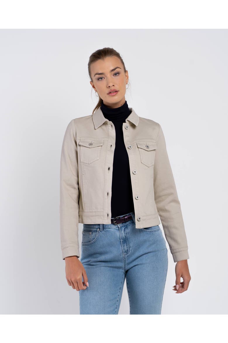 Darla Denim Jacket, Main, color, Marble Stone