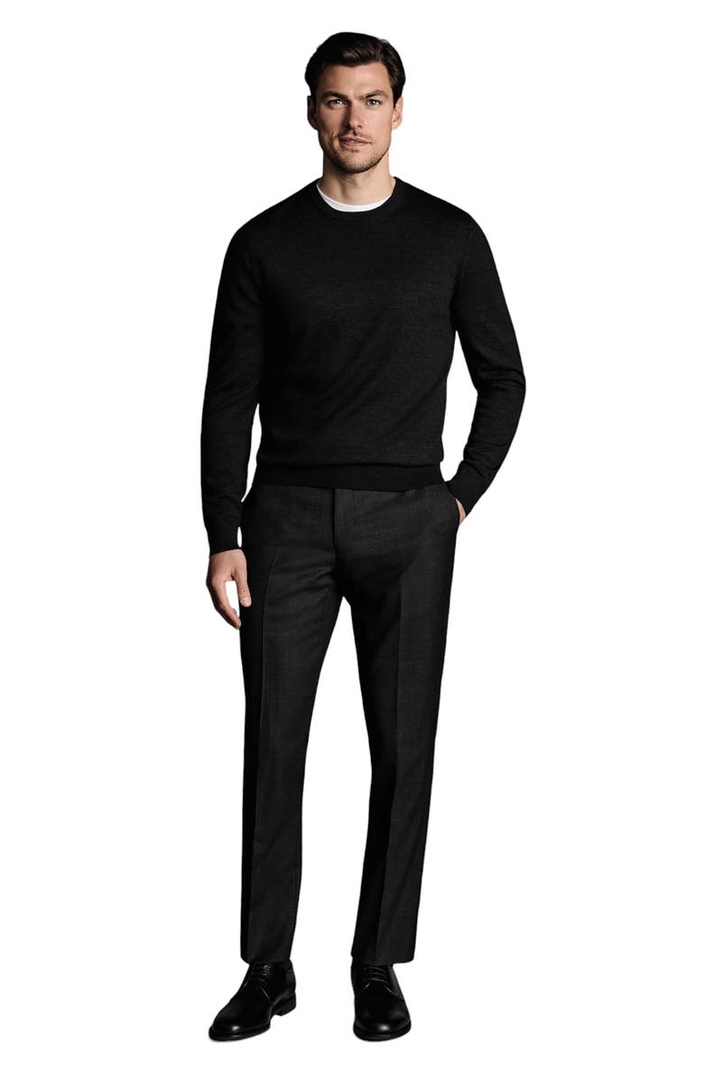 Charles Tyrwhitt Slim Fit End On End Ultimate Performance Suit Pants, Alternate, color, Charcoal Grey