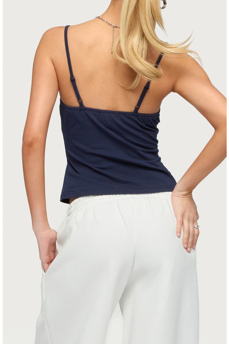 Olezka Lace Trim Camisole, Alternate, color, NAVY