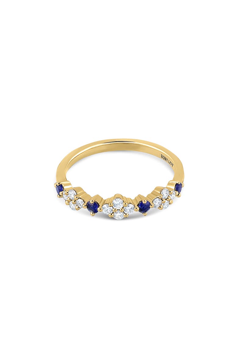 El Mar 18k Gold Sapphire and Diamond Band Ring, Alternate, color, 18KY