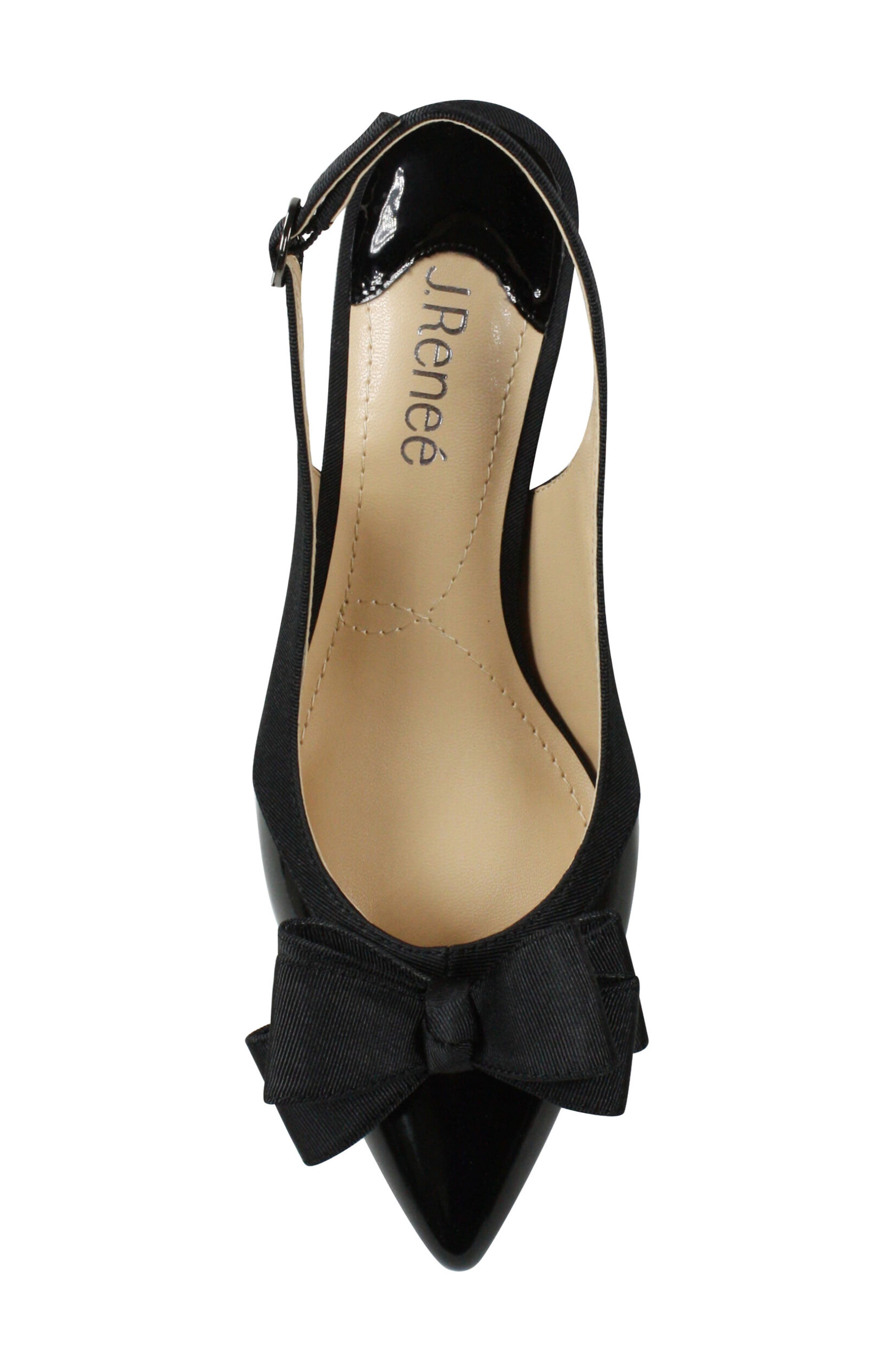 J. Reneé Gabino Slingback Pump, Alternate, color, Black/ Black Fabric