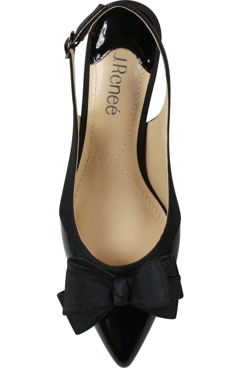 J. Reneé Gabino Slingback Pump, Alternate, color, Black/ Black Fabric