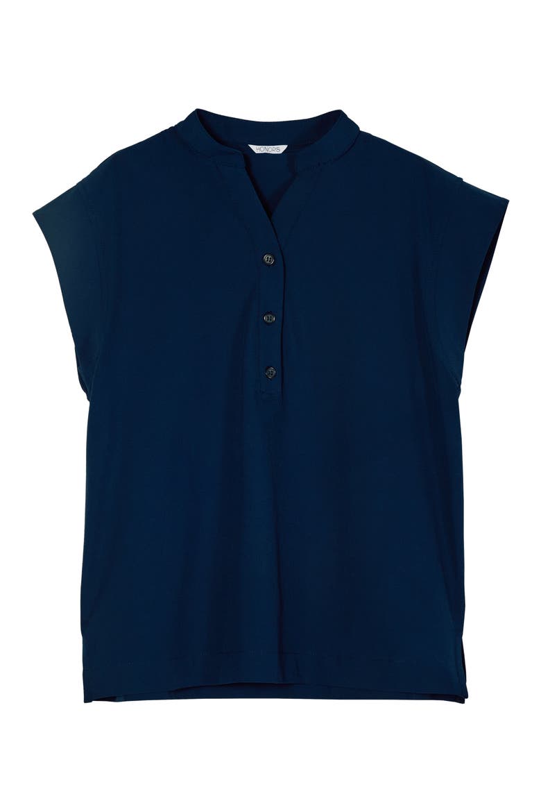 The Splitneck Shirt, Alternate, color, Navy