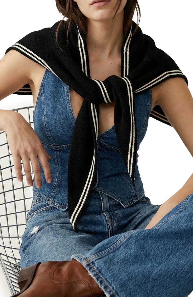 SAACHI Triangle Scarf, Main, color, Black