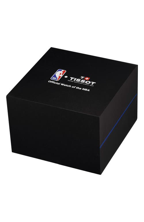 Tissot Supersport Nba Special Edition Chronograph Leather Strap Watch, 45.5mm In Black