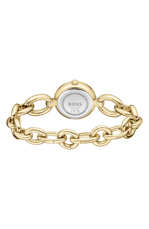 Hugo Boss Women's Live Quartz Slim Ionic Plated Thin Gold-tone Stainless-steel Watch, 28mm In Silver