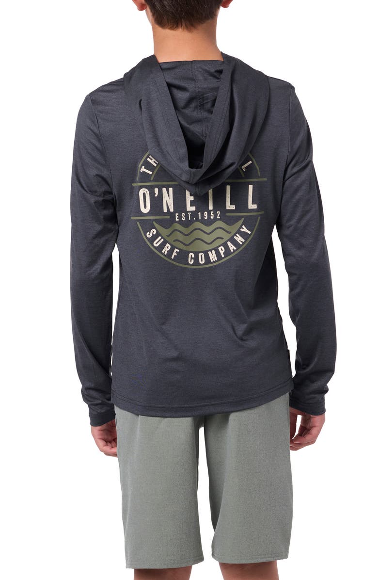 O'Neill Kids' TRVLR UPF Long Sleeve Hooded Performance T-Shirt, Alternate, color, 
