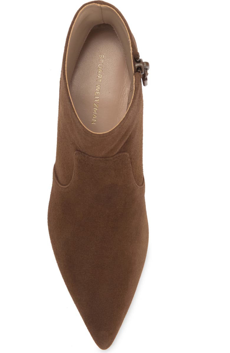 Stuart Weitzman Mara Zip Bootie, Alternate, color, Espresso/ Dark Brown