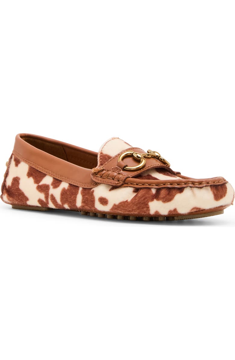 Anne Klein Chrystie Bit Loafer, Main, color, Cow Print