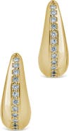 Sterling Forever Ari Cubic Zirconia Chunky Mini Hoop Earrings