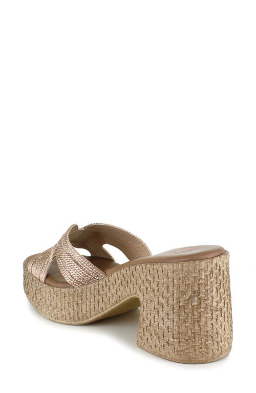 National Comfort Cornella Platform Slide Sandal In Rose Fabric