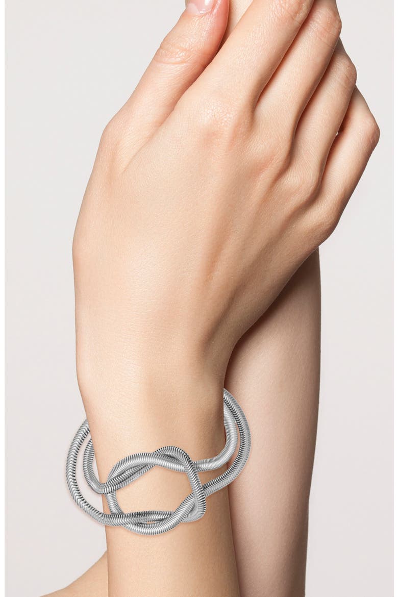 Love Knot Bracelet, Alternate, color, SILVER