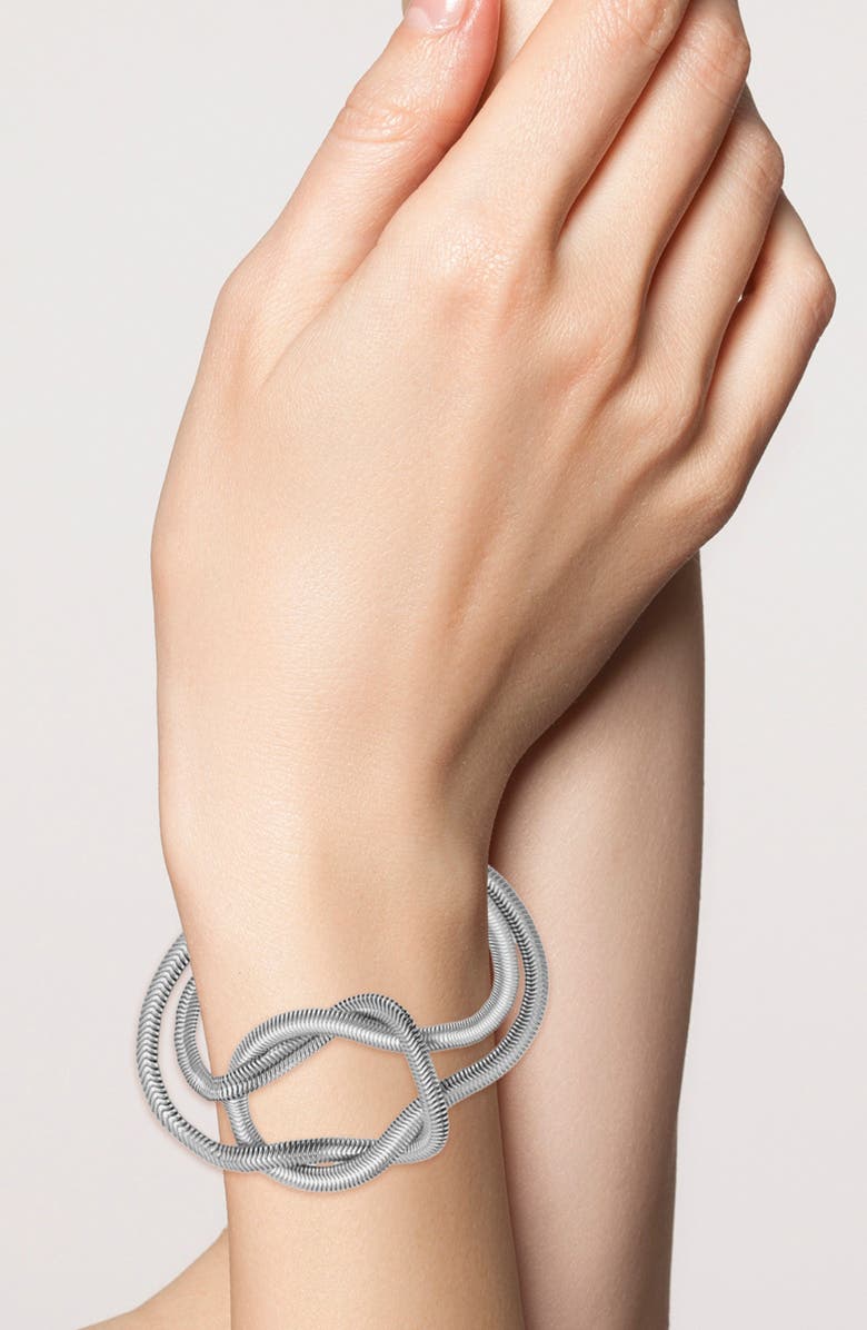 GLAZE JEWELRY Love Knot Bracelet, Alternate, color, Silver