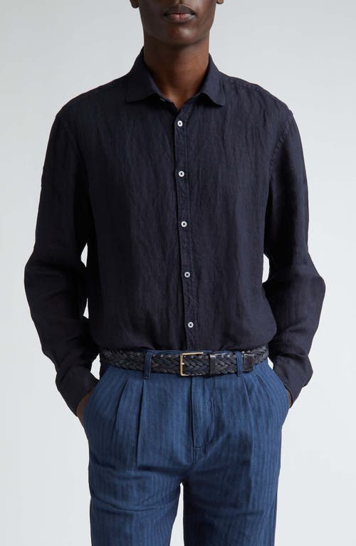 Massimo Alba Canary Linen Button-Up Shirt in U501 Blu  product