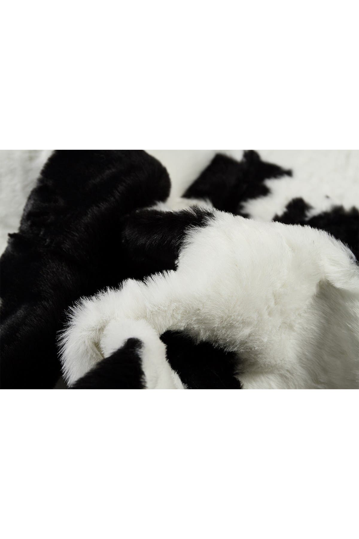 LUXE Faux Hide Area Rug/Throw - Black/White | Nordstromrack