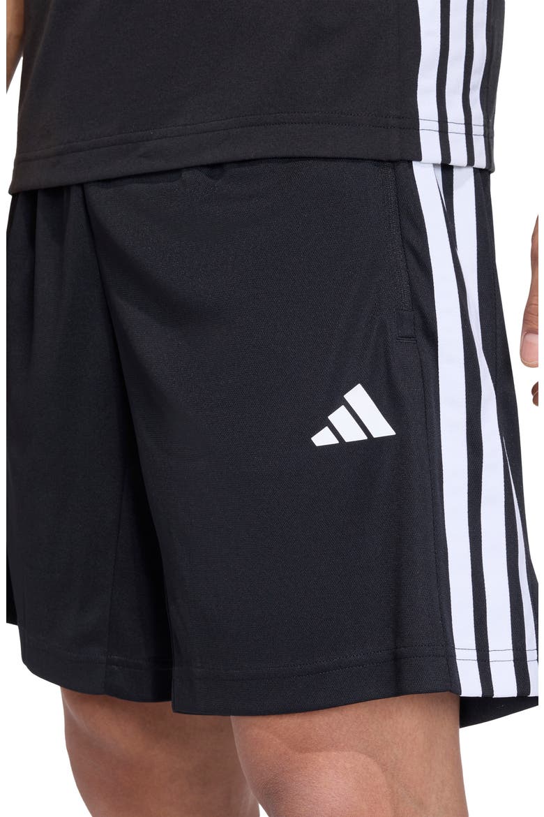 Climacool 3-Stripe Workout Essentials Shorts, Alternate, color, BLACK/ WHITE
