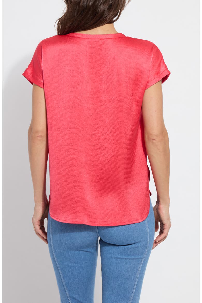Miri Cap Sleeve Top, Alternate, color, CORAL SUNSET