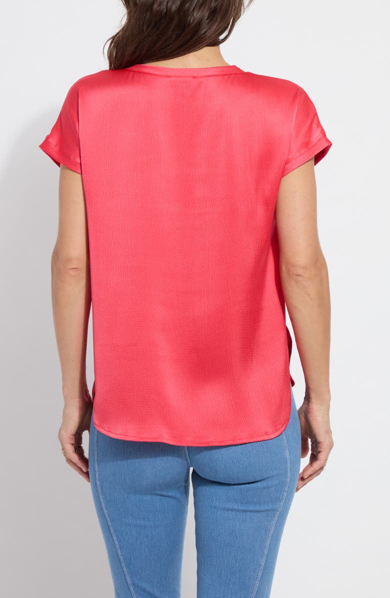 Lysse Miri Cap Sleeve Top, Alternate, color, Coral Sunset