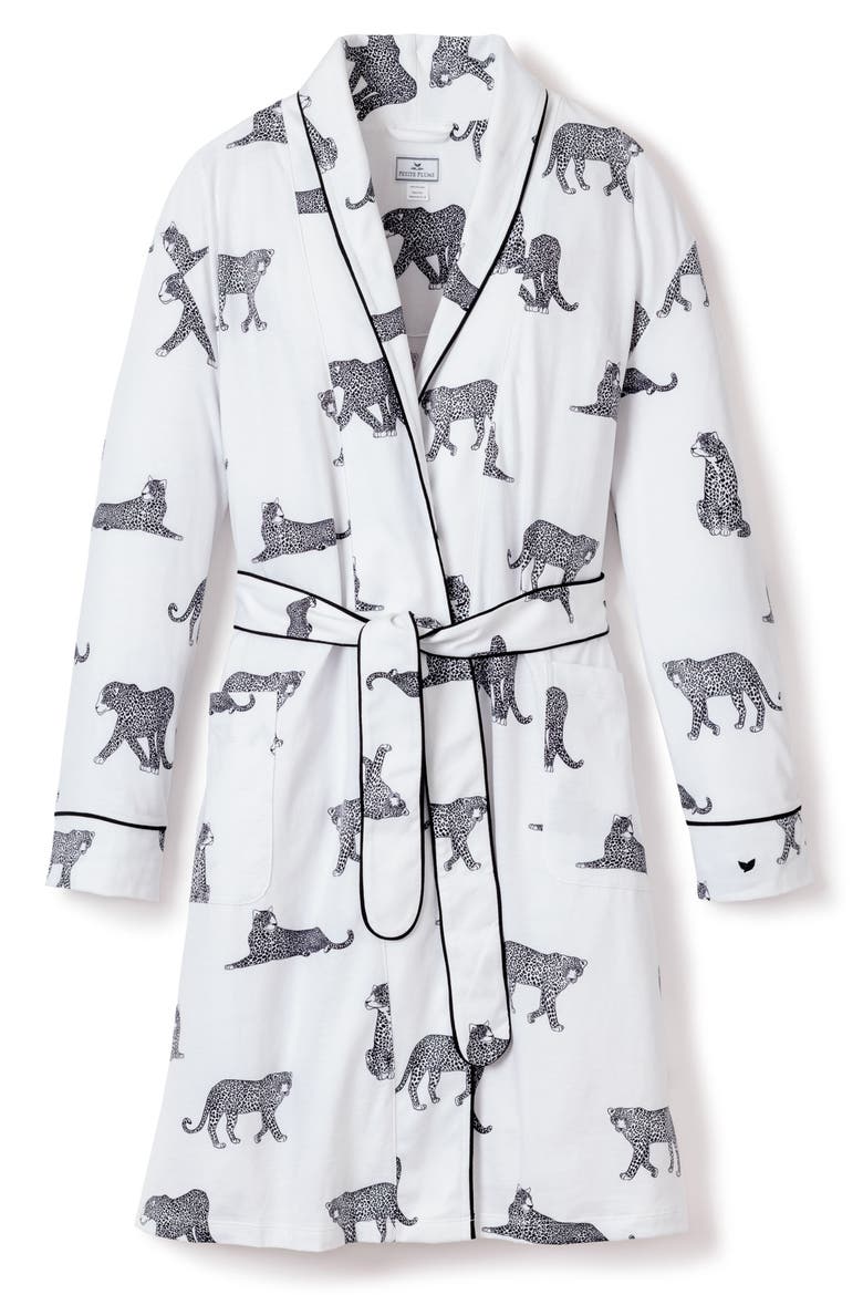 Panthere de Paris Pima Cotton Robe, Alternate, color, WHITE