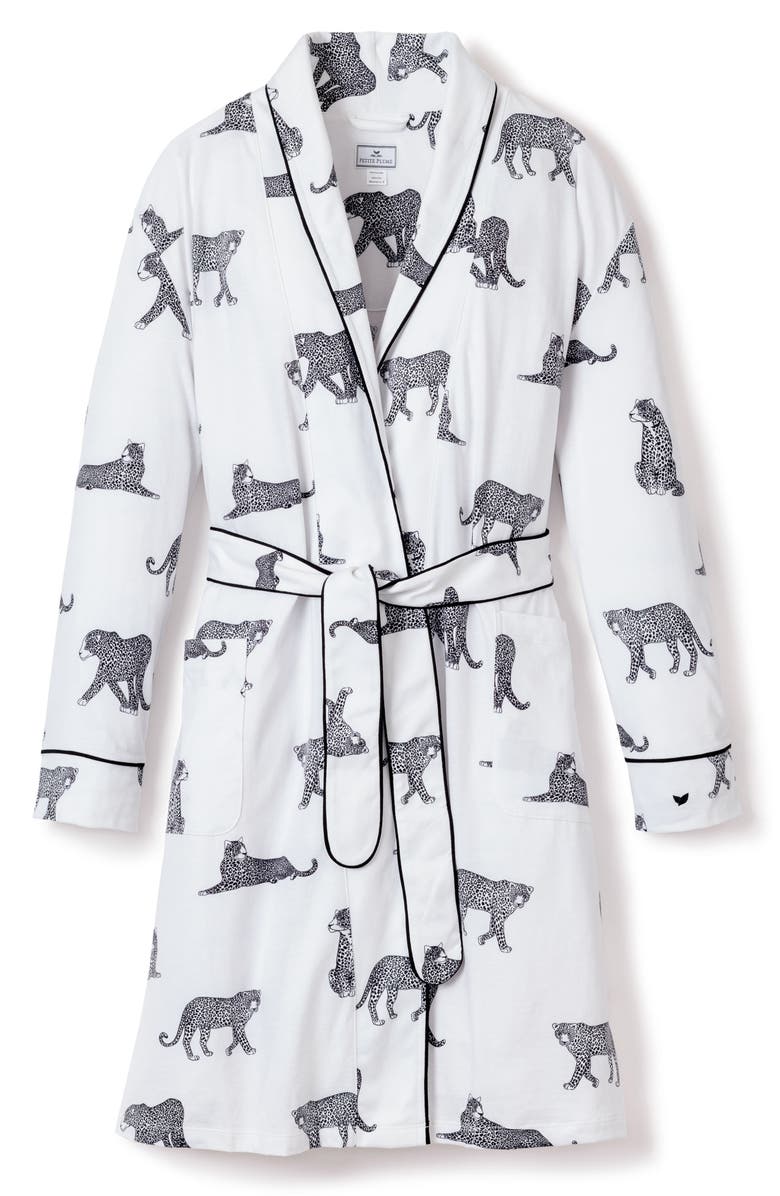 Petite Plume Panthere de Paris Pima Cotton Robe, Alternate, color, White