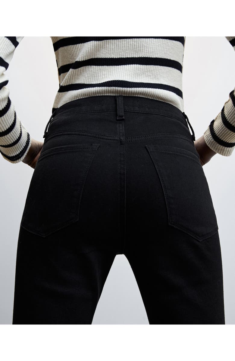 MANGO Raw Hem Crop Flare Jeans, Alternate, color, 