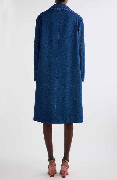 Dries Van Noten Ricca Denim Coat In Blue