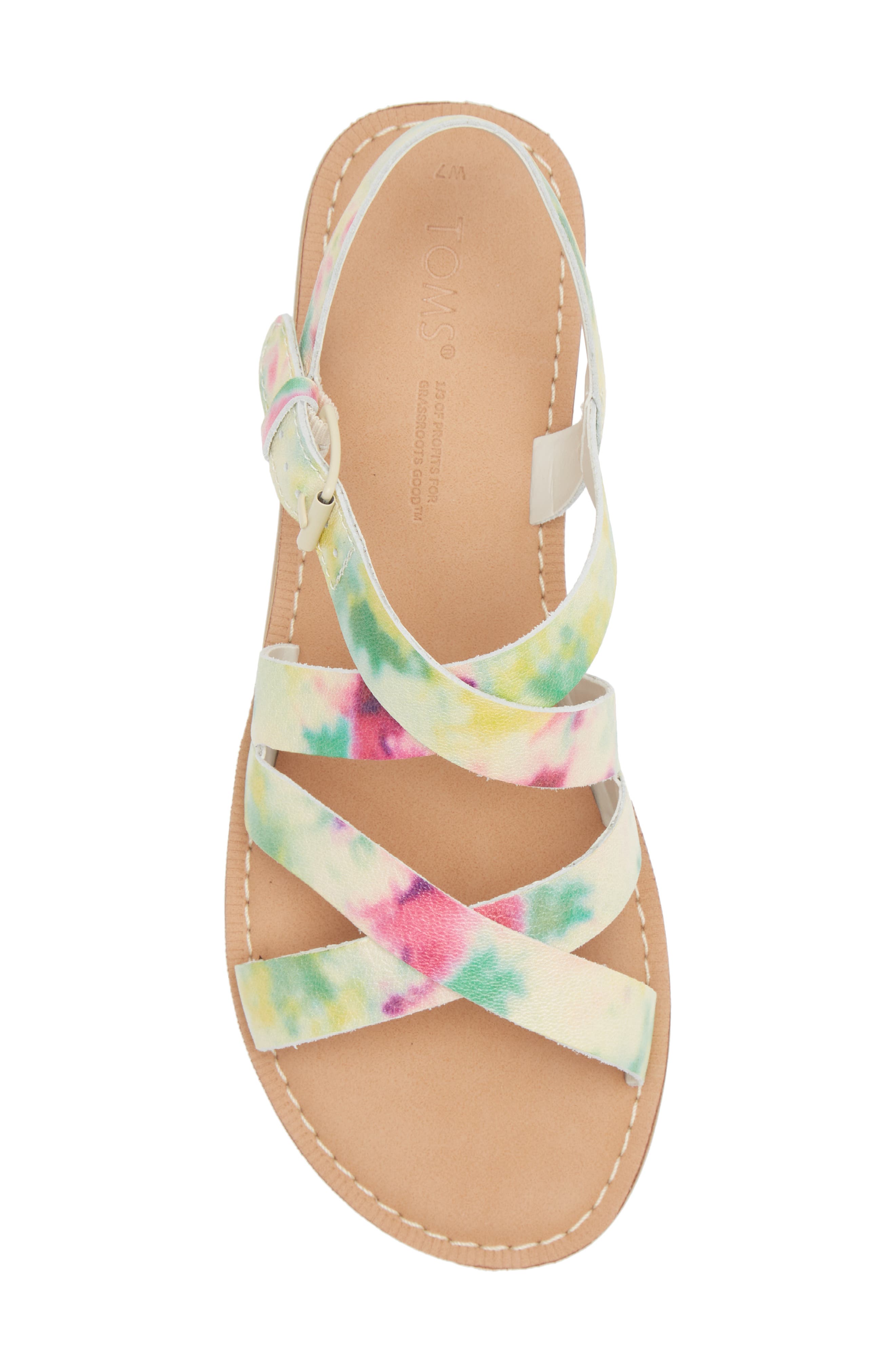 TOMS Sicily Flat Sandal, Alternate, color, Multi-Color