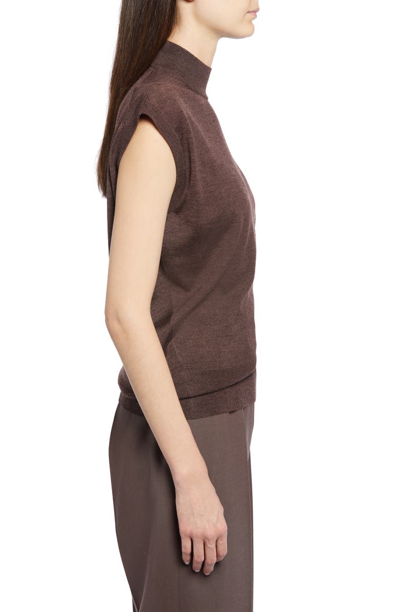The Row Domicella Cap Sleeve Cashmere & Silk Blend Top, Alternate, color, 