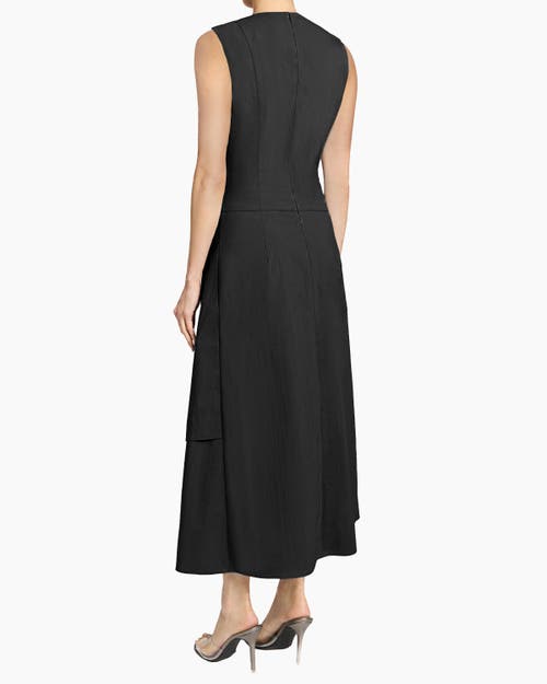 Santorelli Maddy Sleeveless High-low Midi Dress In Black
