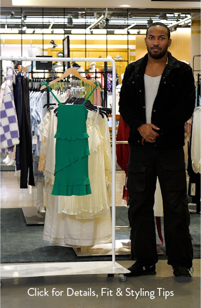 Kids' Ruffle Textured Knit Party Dress, sales video thumbnail