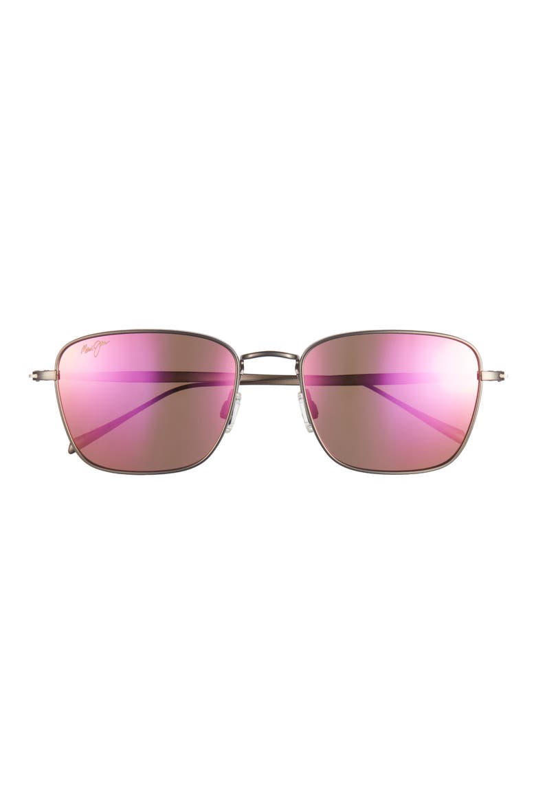 54mm Polarized Square Sunglasses, Main, color, GREY GREY SUNRISE