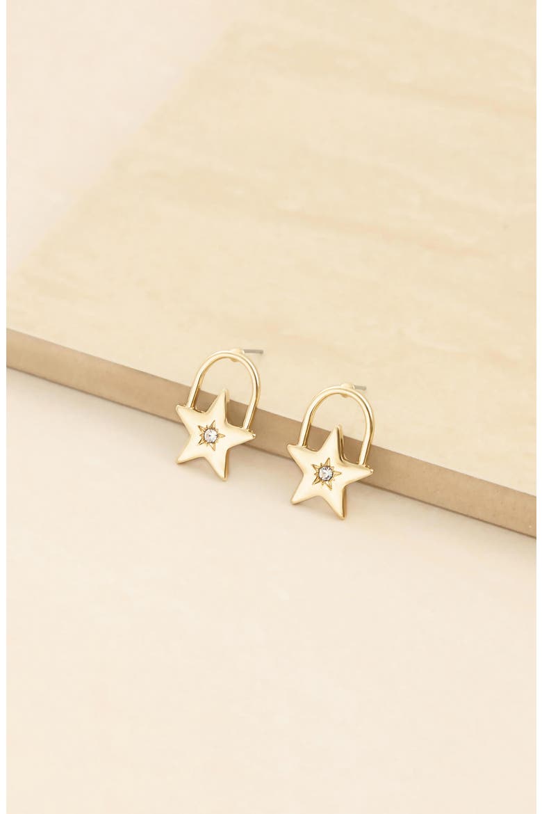 Star Stud Earrings, Alternate, color, GOLD