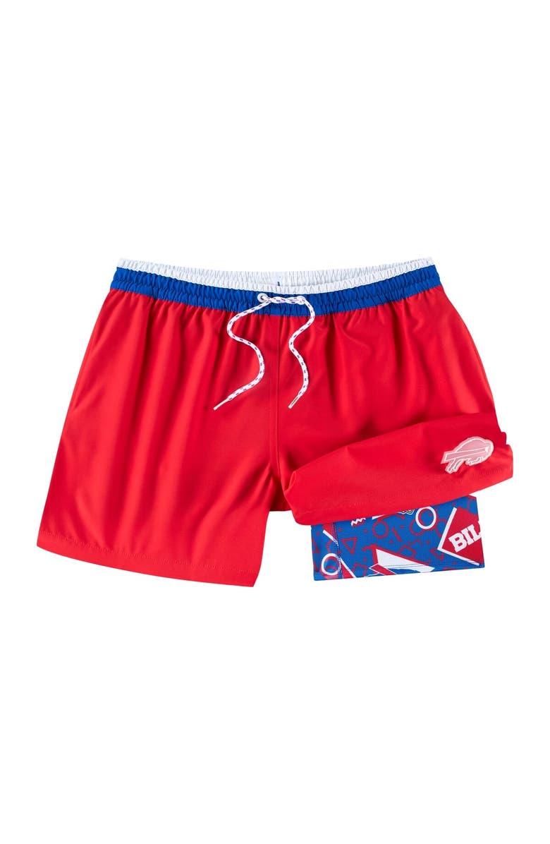 Chubbies Men's Chubbies Blue Buffalo Bills The Secret Lined Swim Trunks, Main, color, Red