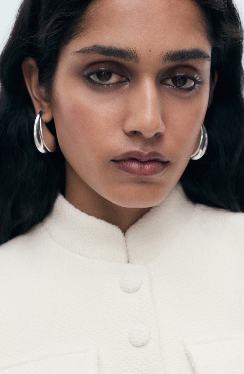 MANGO Bouclé Jacket, Alternate, color, Off White