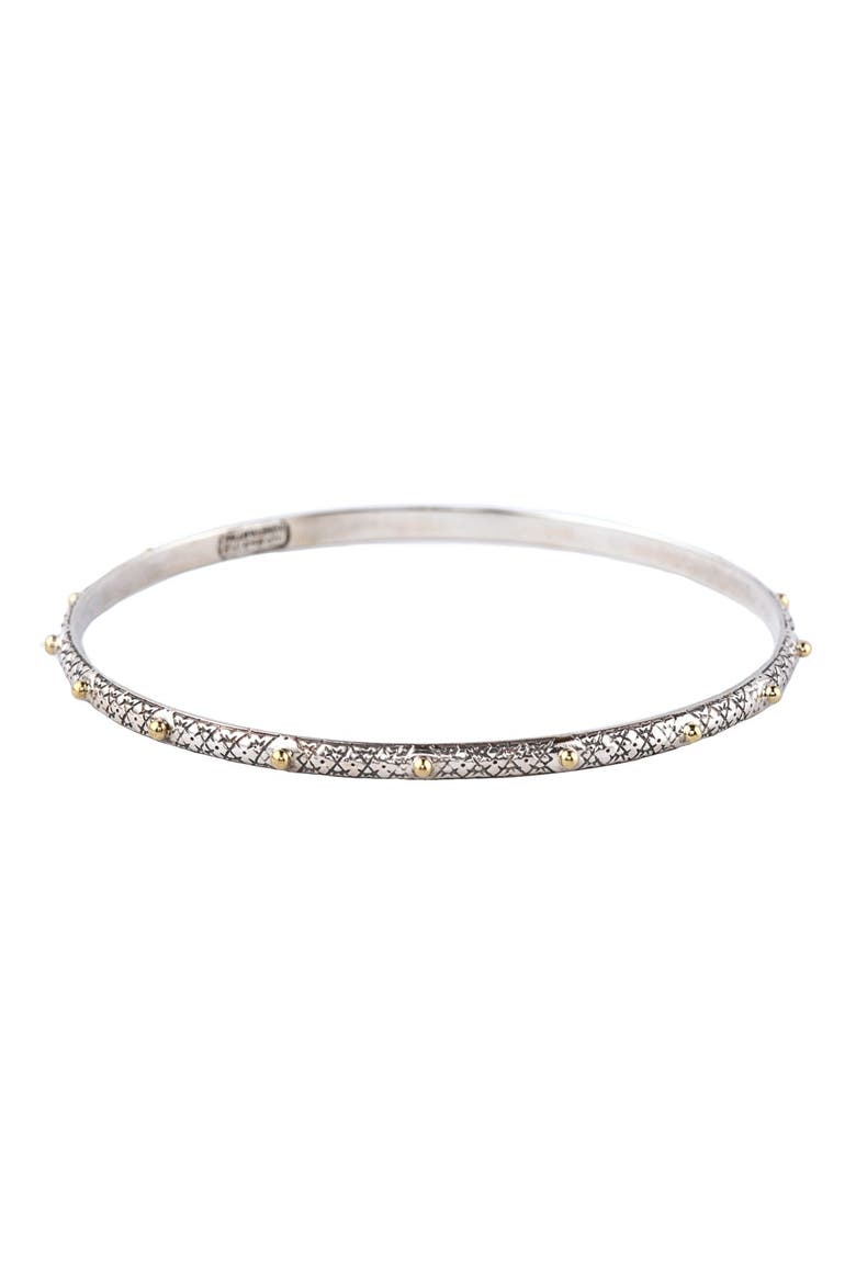 'Classics' Two-Tone Bangle, Main, color, SILVER/ GOLD