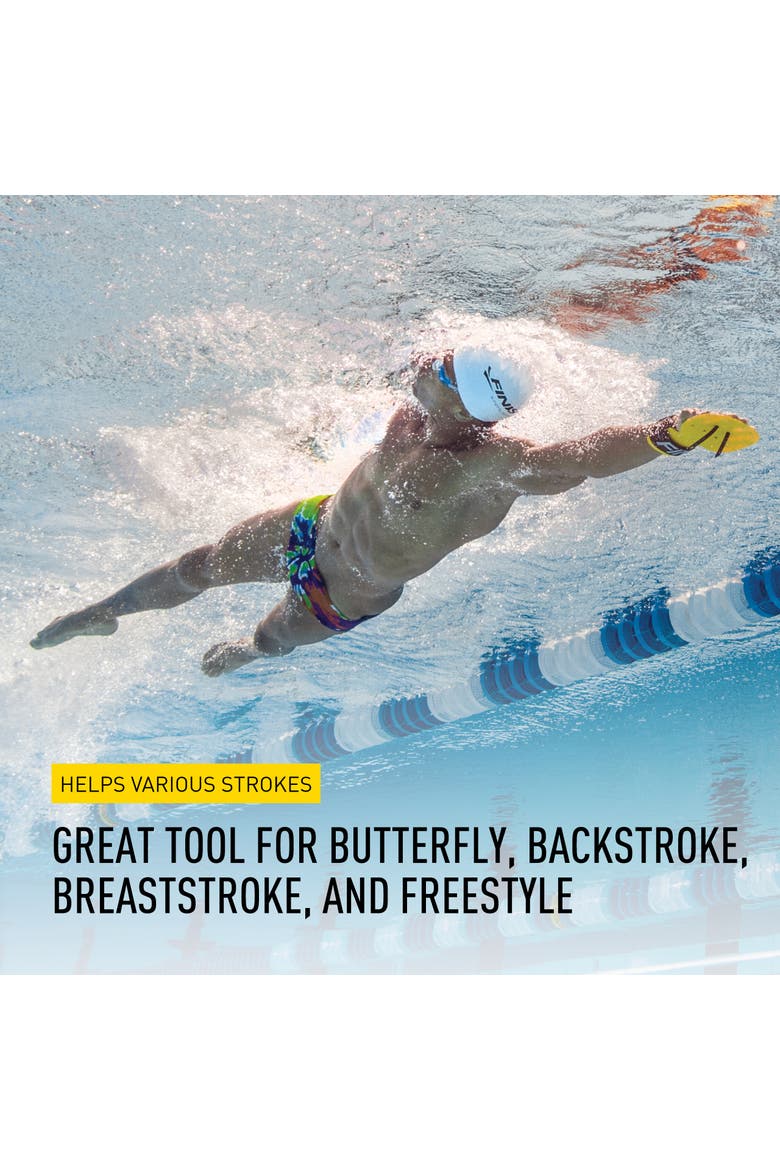 Bolster Swim Paddles Stroke Technique Trainer for Competitive and Fitness Swimming Builds Strength All Swim Strokes, Alternate, color, Yellow