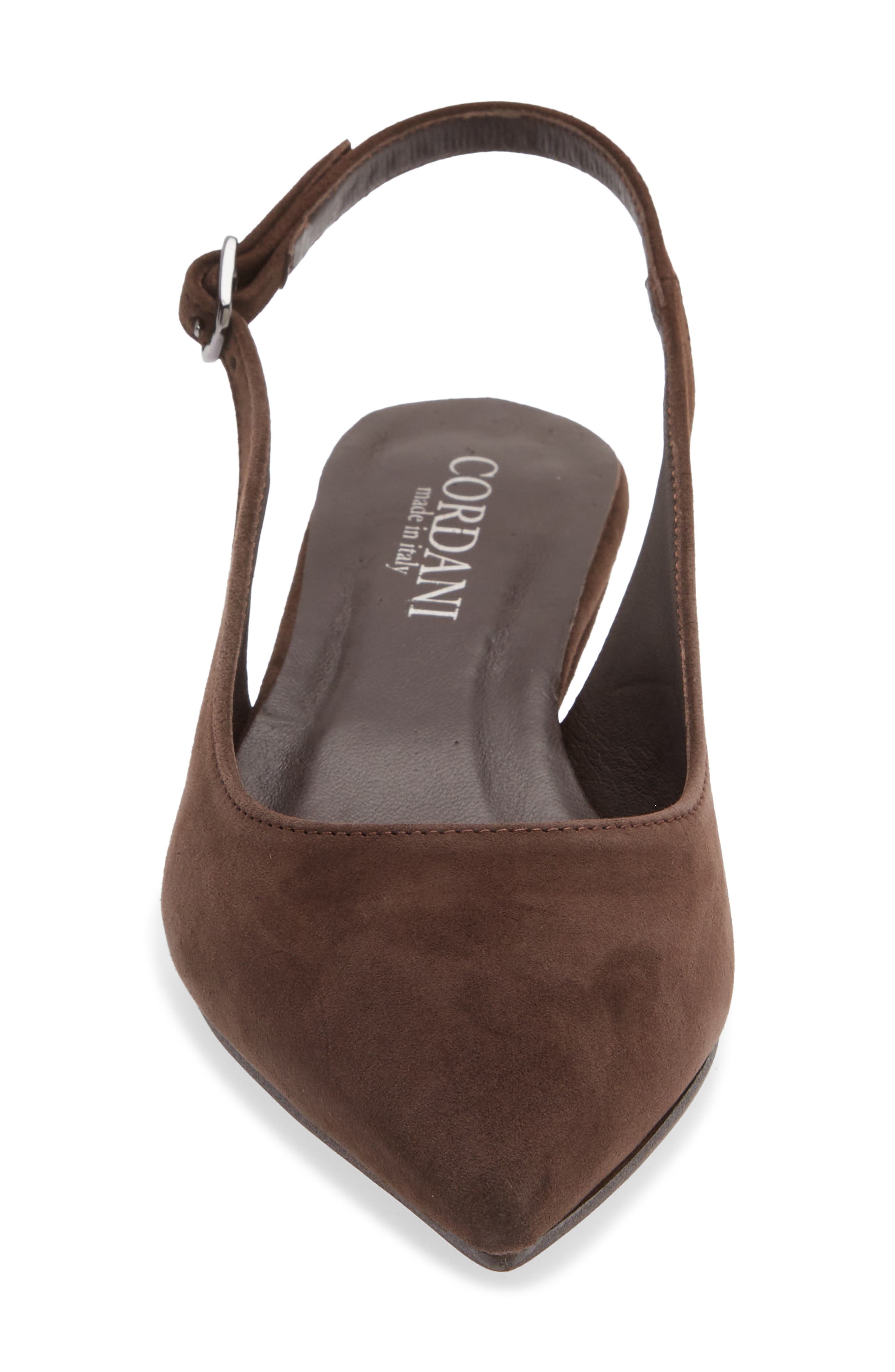 Royce Leather Slingback Pump, Alternate, color, BROWN SUEDE