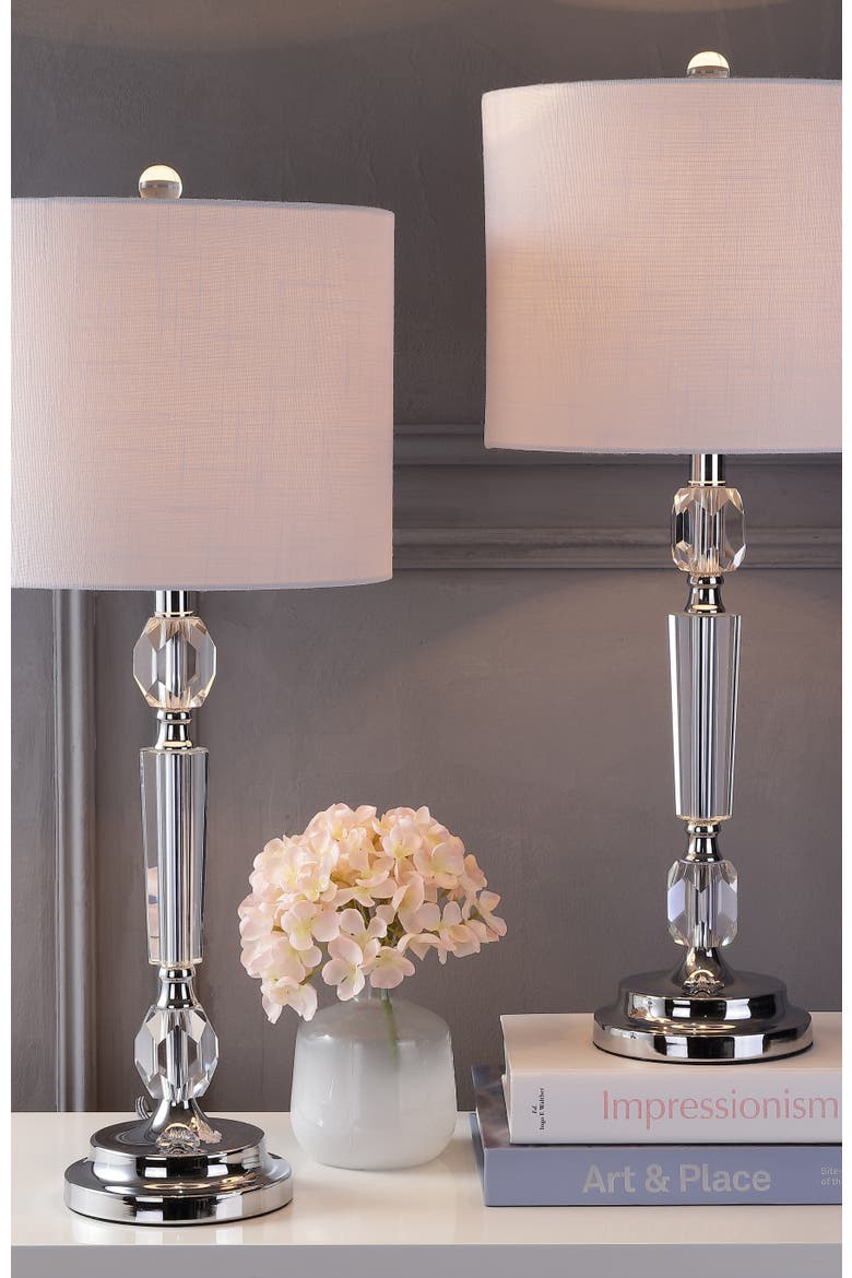 Victoria 27" Crystal LED Table Lamp, Clear, Alternate, color, Clear