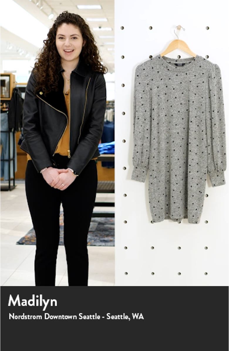 Cozy Long Sleeve Knit Shift Dress, sales video thumbnail